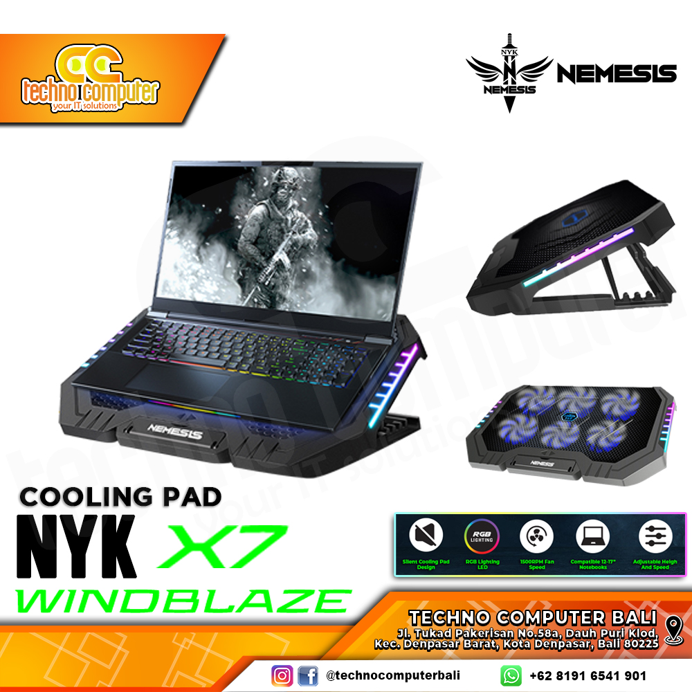 COOLINGPAD NYK X7 WINDBLAZE Notebook CoolingPad Up to 17inch