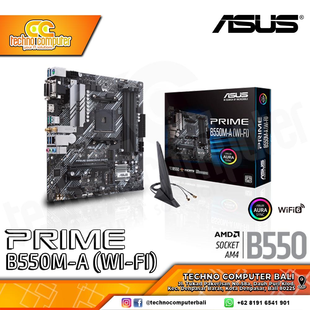 ASUS PRIME B550M-A WI-FI - mATX, AM4, B550, DDR4