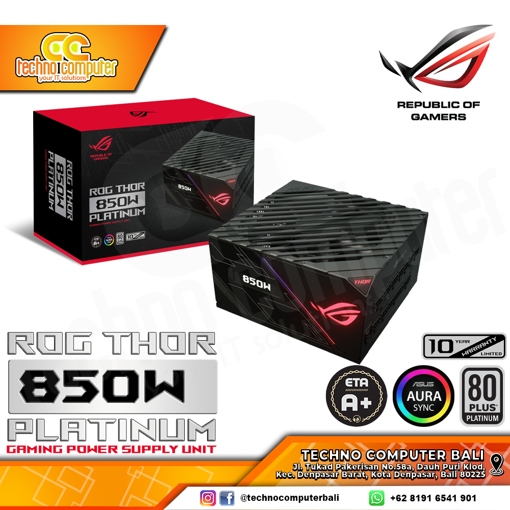 ASUS ROG THOR-850P 850W 80+ Platinum - Full Modular