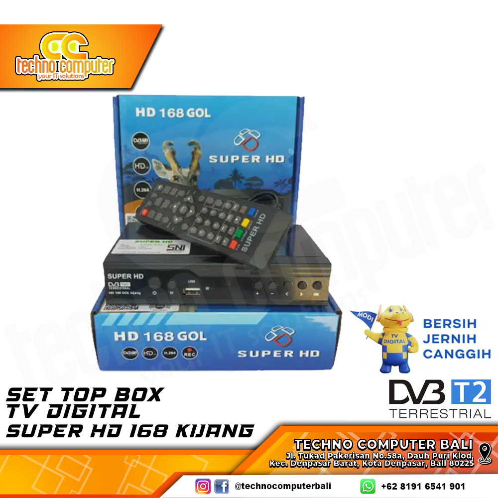 SET TOP BOX TV DIGITAL SUPER HD 168 GOL - KIJANG