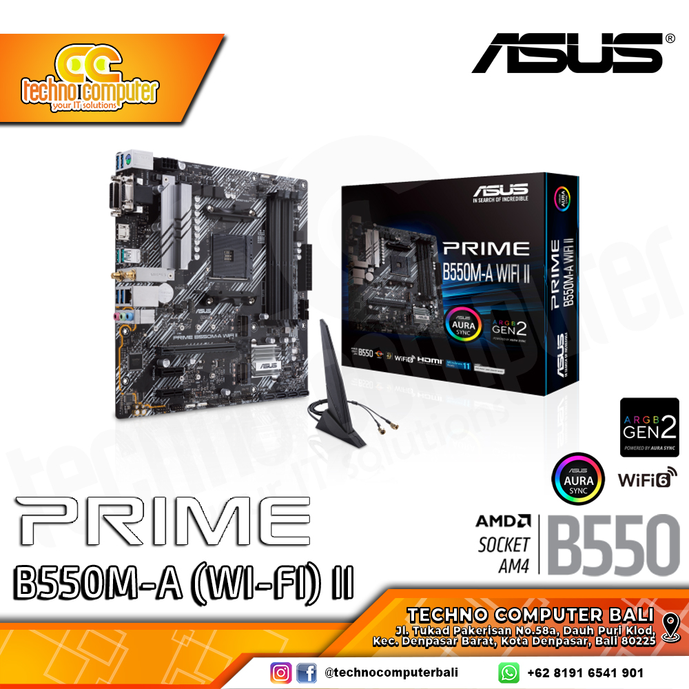 ASUS PRIME B550M-A WI-FI II - mATX, AM4, B550, DDR4