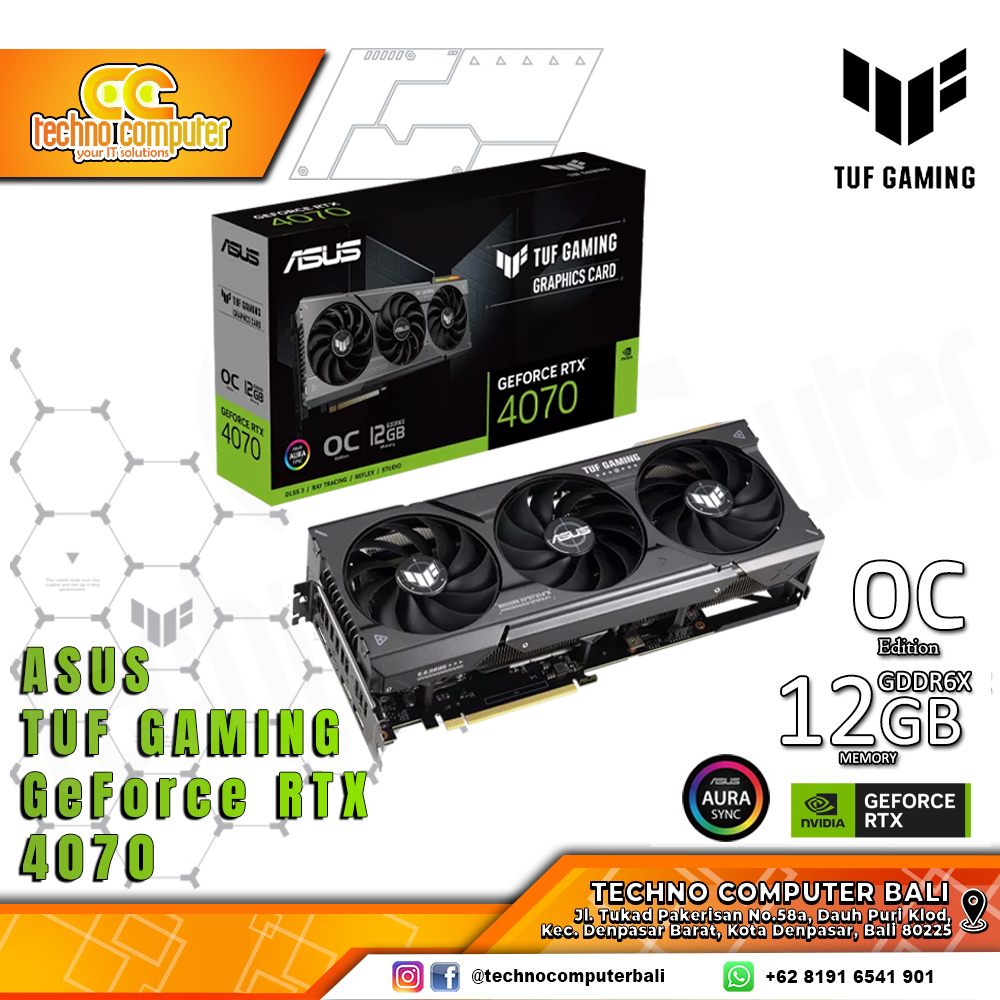 ASUS TUF GAMING NVIDIA GeForce RTX 4070 OC Edition 12GB GDDR6X