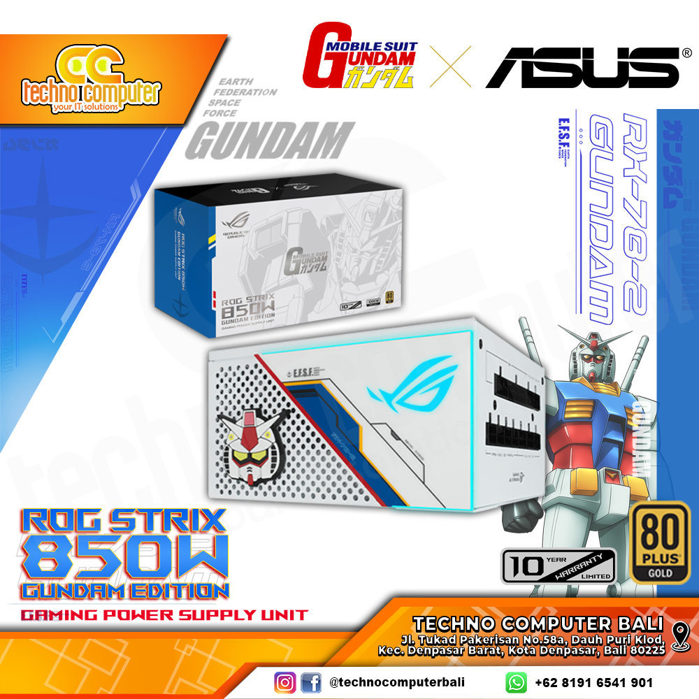 ASUS ROG STRIX-850G GUNDAM Edition 850W 80+ Gold - Full Modular