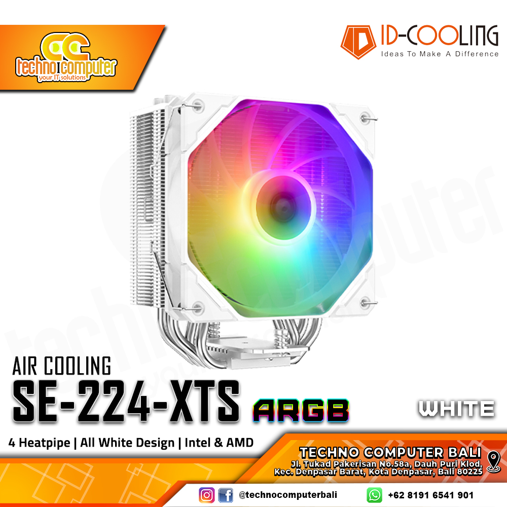 ID-COOLING SE-224-XTS ARGB White - CPU Cooler - 120mm Air Cooler