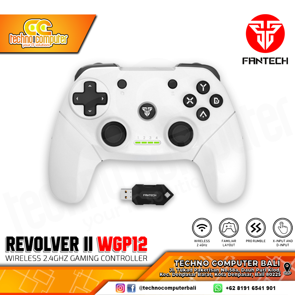 GAMEPAD WIRELESS FANTECH REVOLVER II WGP12 - White