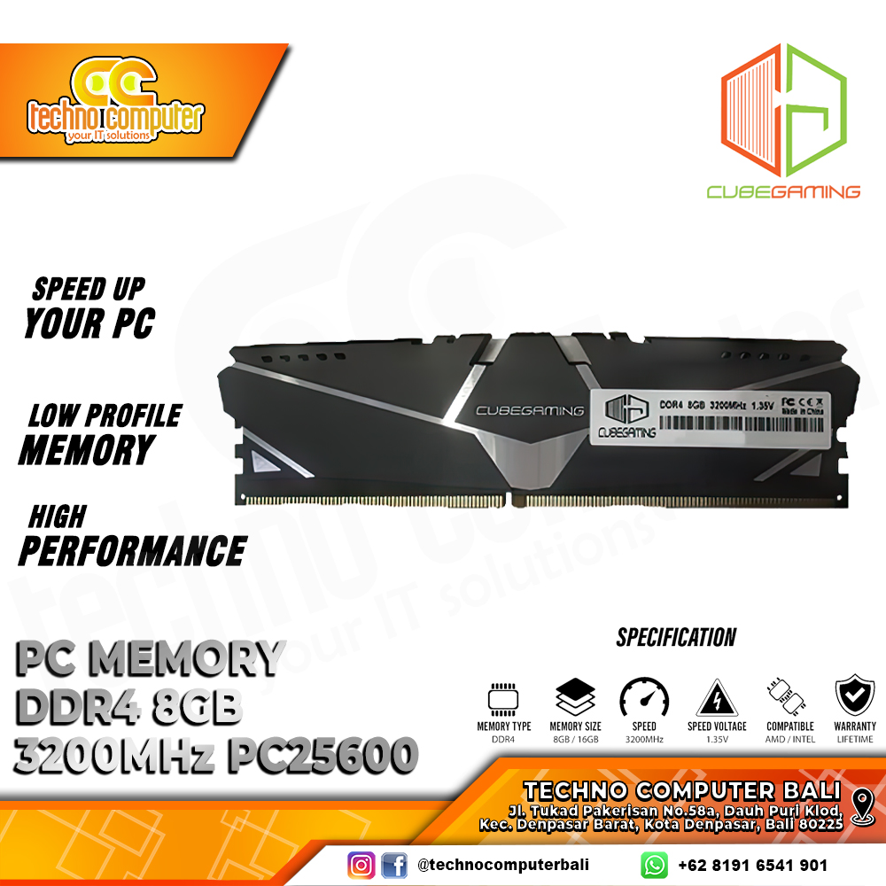 DDR4 CUBE GAMING BLADE 8GB (1x8GB) Single 3200Mhz