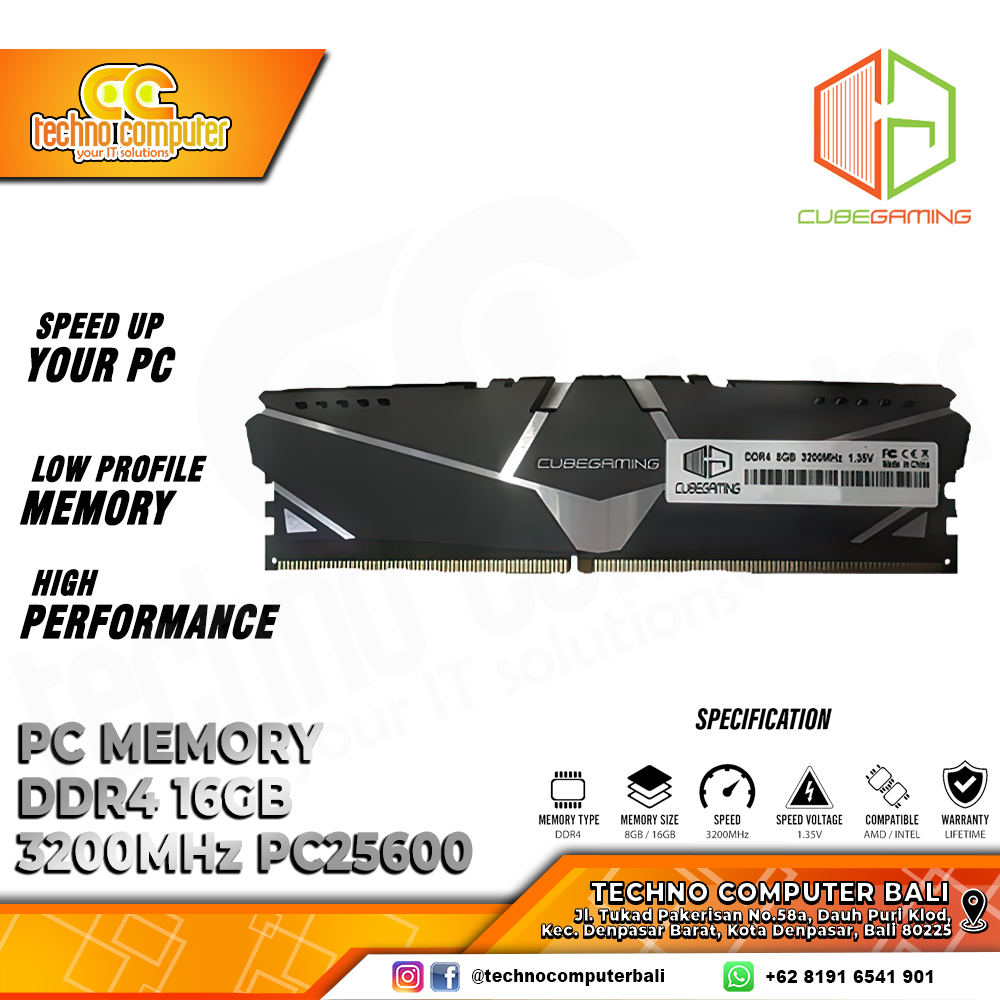 DDR4 CUBE GAMING BLADE 16GB (1x16GB) Single 3200Mhz