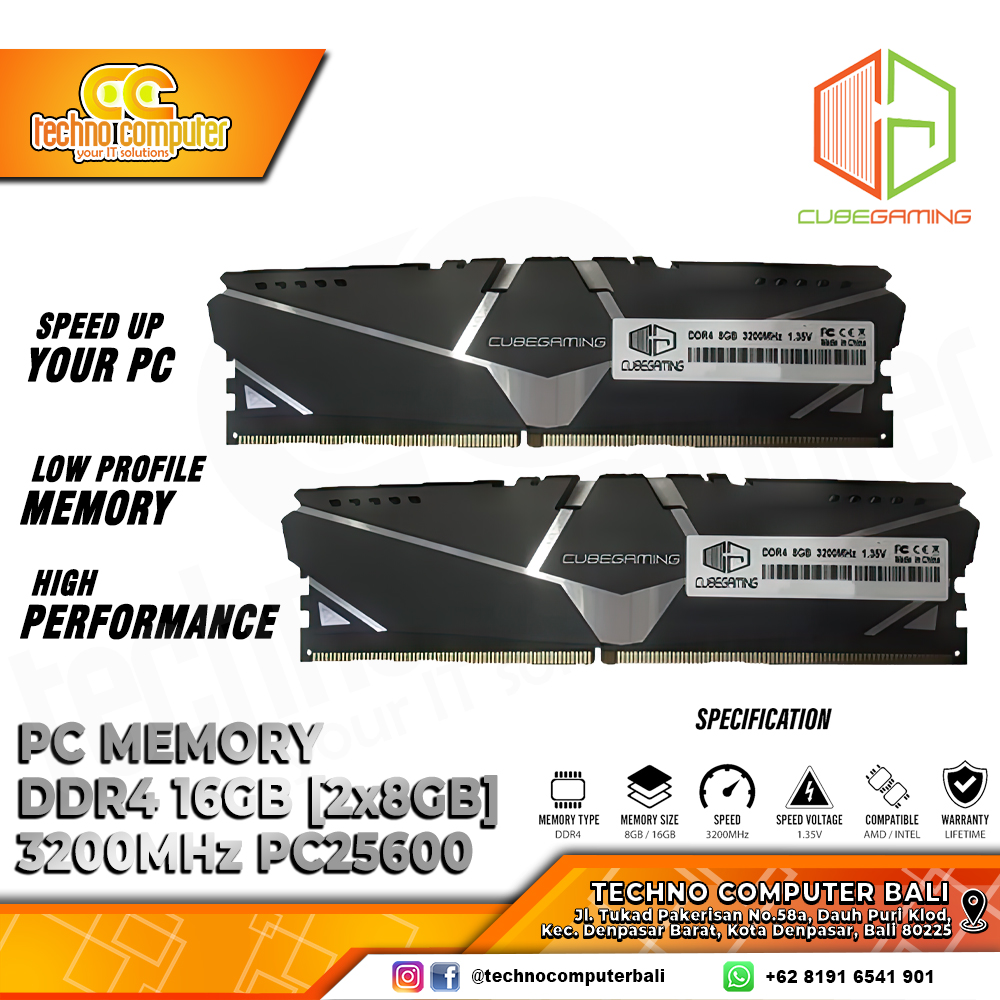 DDR4 CUBE GAMING BLADE 16GB (2x8GB) Kit 3200Mhz