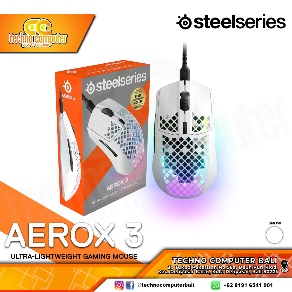 STEELSERIES AEROX 3 Snow 2022 Edition - Gaming Mouse