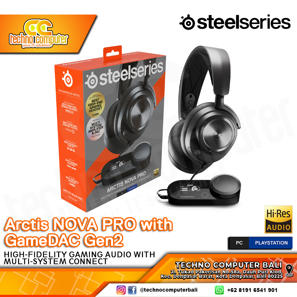 HEADSET STEELSERIES ARCTIS NOVA Pro with GameDAC Gen 2 - Gaming Headset