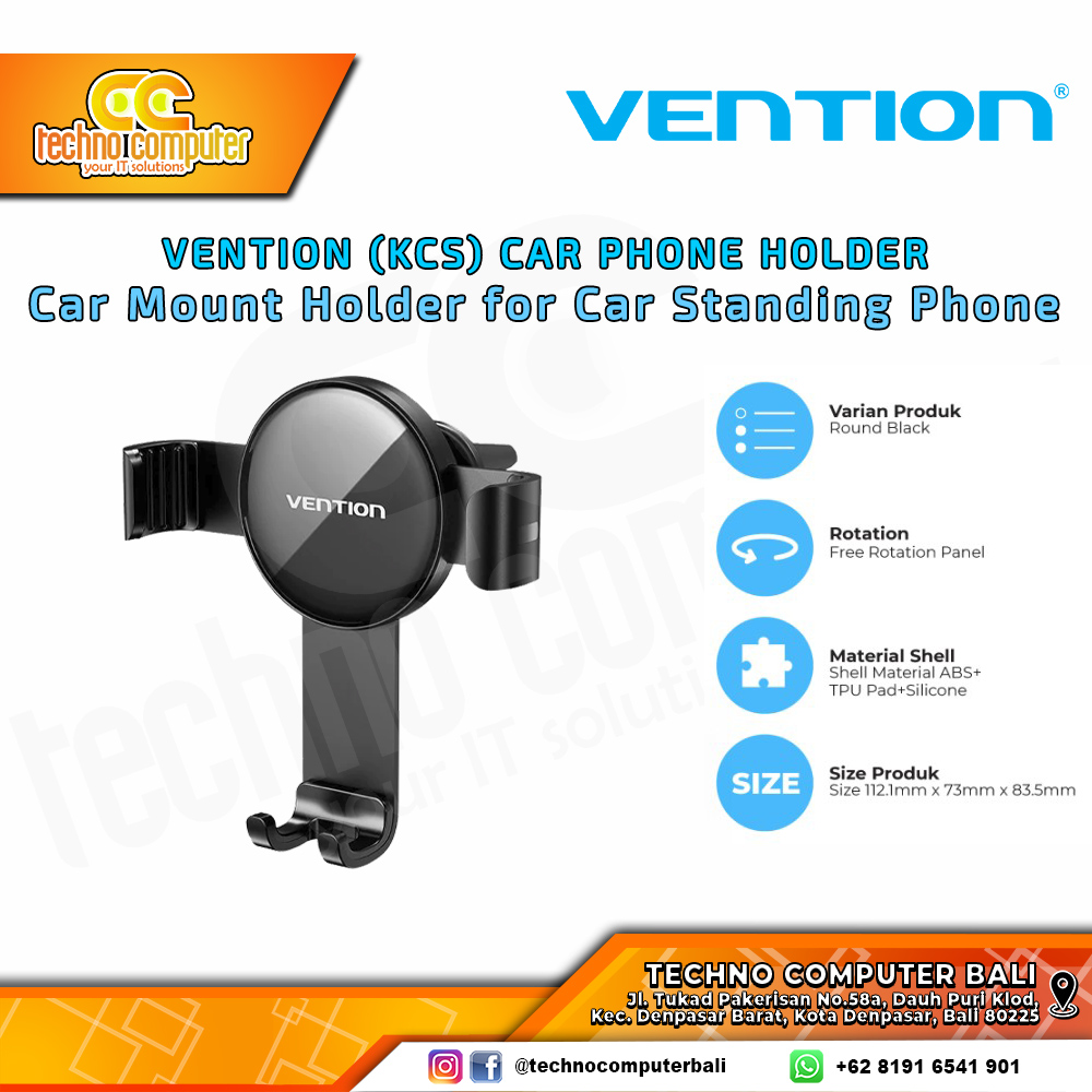 VENTION CAR PHONE Holder Car Mount Holder for Car Standing Phone - KCSB0