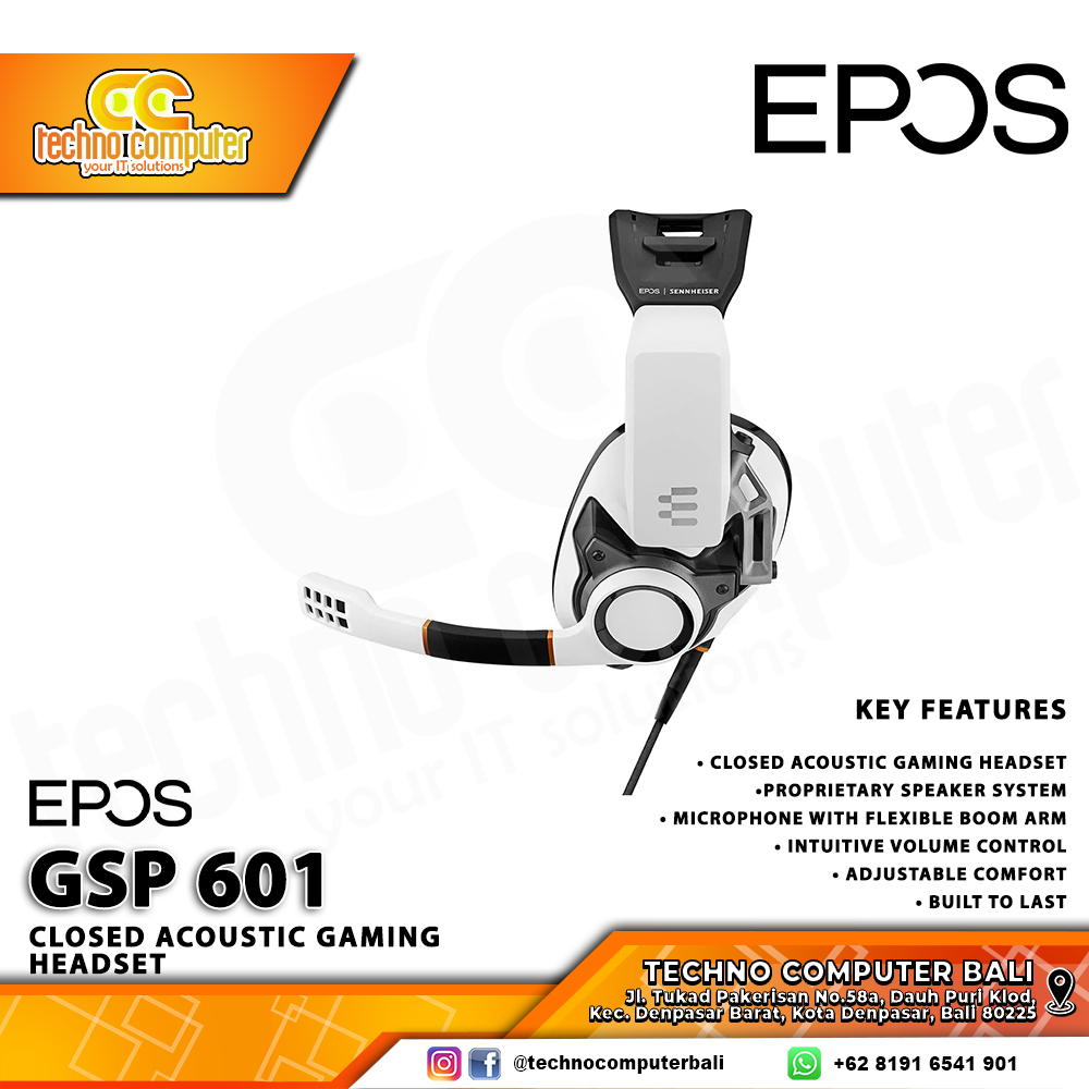 HEADSET EPOS GSP 601 White - Closed Acoustic Gaming Headset