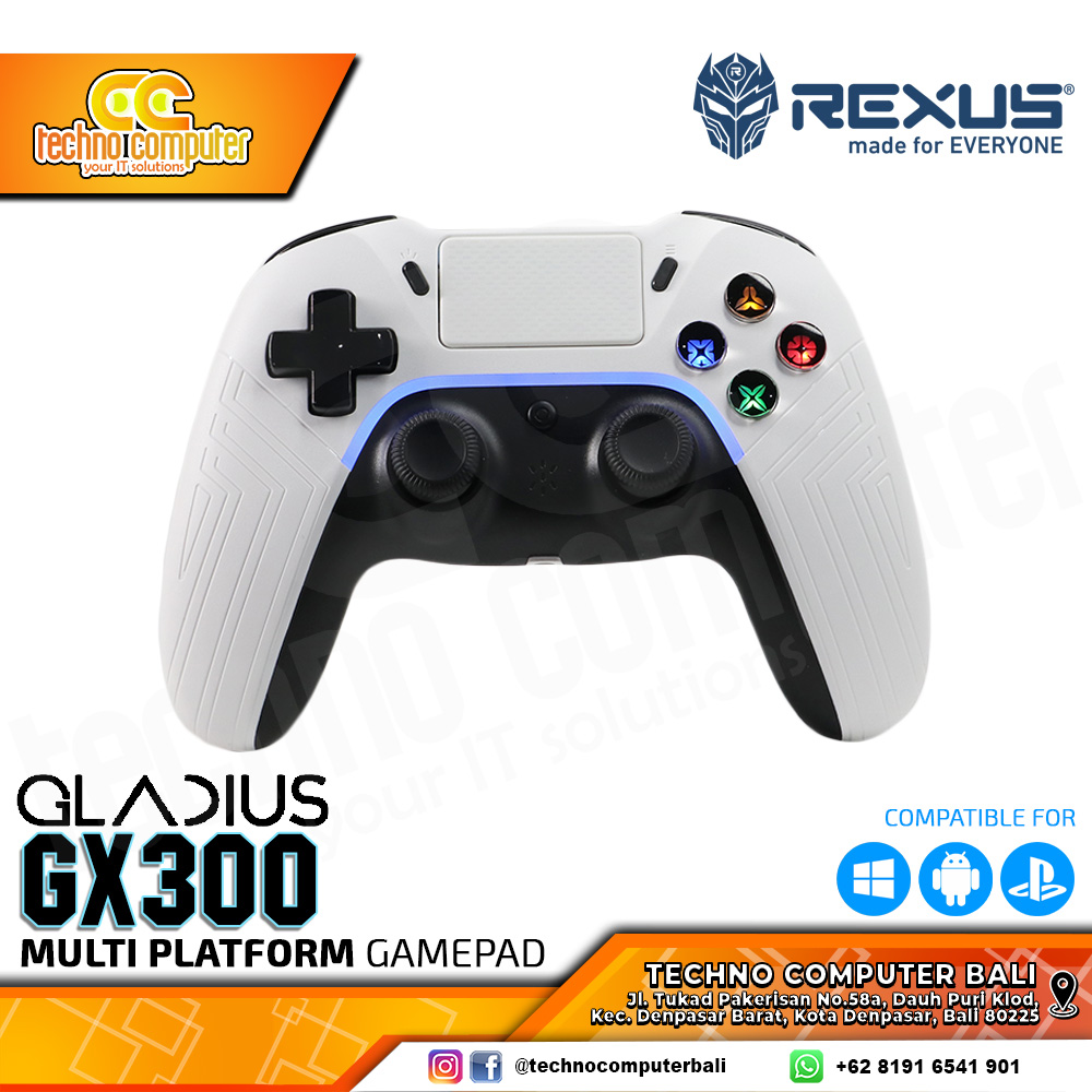 GAMEPAD WIRELESS REXUS GLADIUS GX300 Multi Platform Gamedpad - White