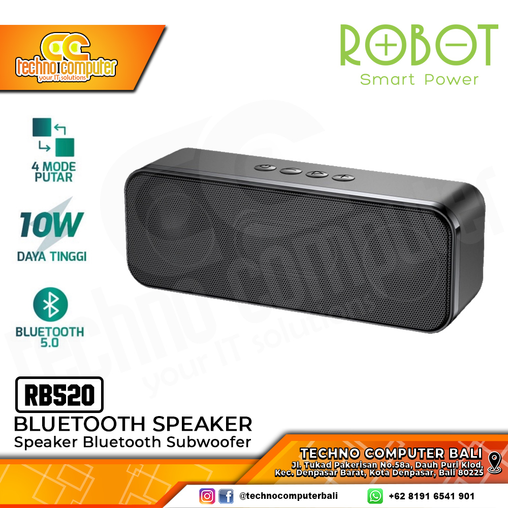 SPEAKER ROBOT RB520 Bluetooth 5.0 Subwoofer
