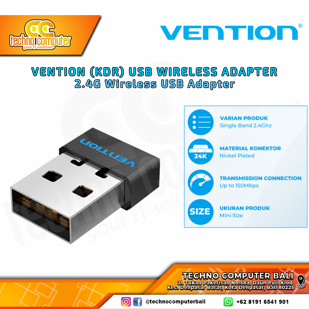 USB WIFI VENTION KDR 2.4G Wireless USB Adapter