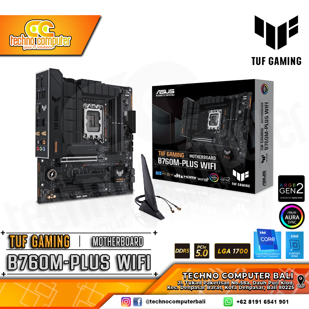 ASUS TUF GAMING B760M-PLUS WIFI - mATX, LGA1700, B760, DDR5