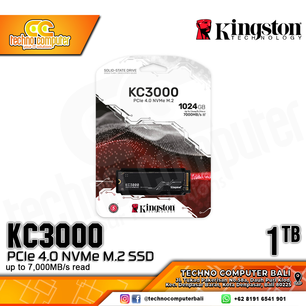 SSD KINGSTON KC3000 M.2 NVMe 2280 PCIe Gen4 x4 - 1TB