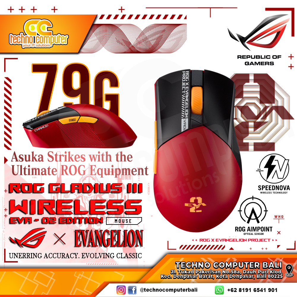 ASUS ROG Gladius III Wireless AimPoint EVA-02 Edition - Gaming Mouse Wireless