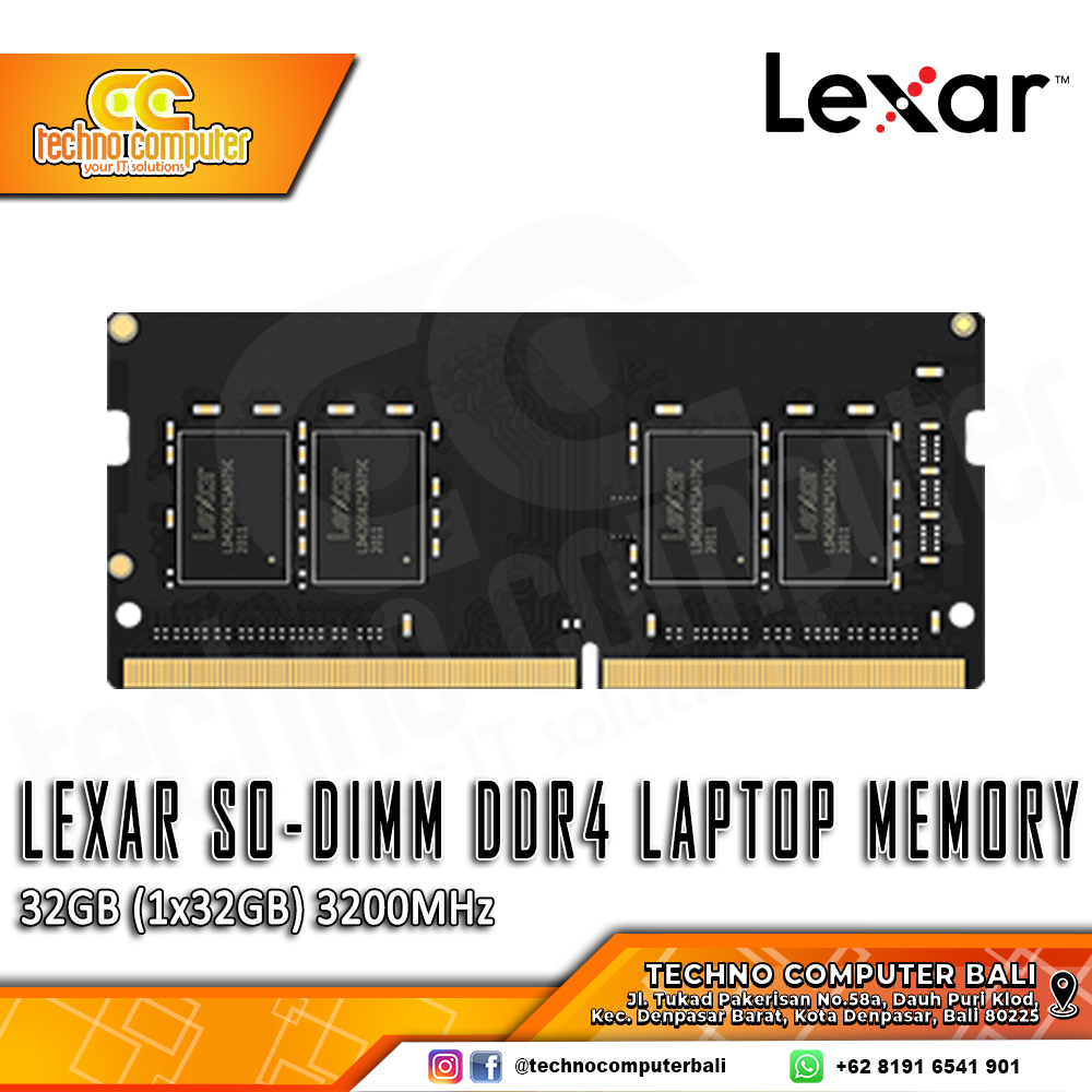 SODIMM DDR4 LEXAR 32GB (1x32GB) Single 3200MHz