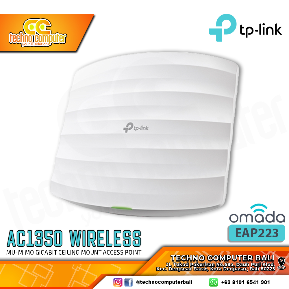 ACCESS POINT TP-LINK EAP223 OMADA AC1350 Wireless Dual Band Gigabit Ceiling Mount