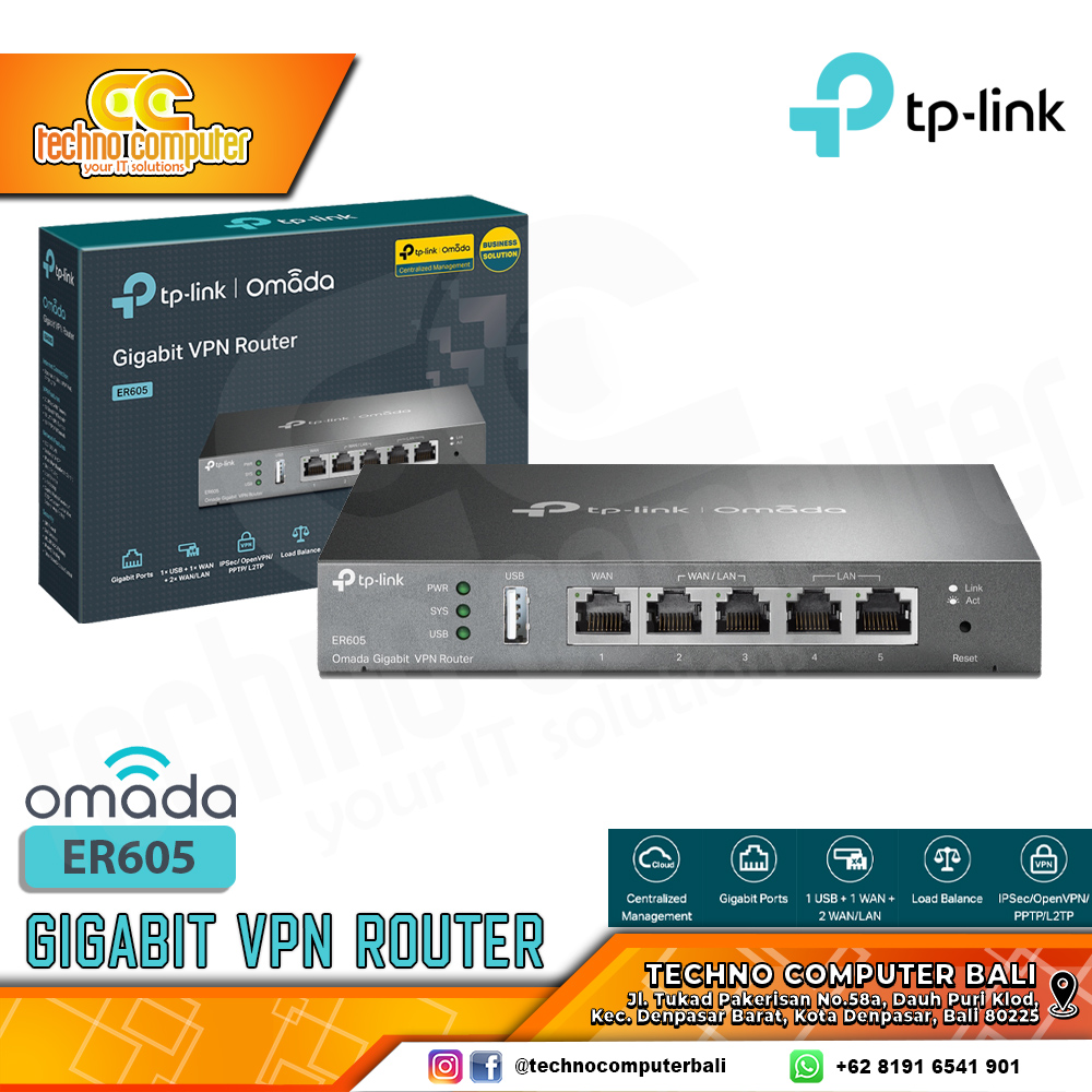 ROUTER TP-LINK ER605 (TL-R605) Omada Gigabit VPN Router