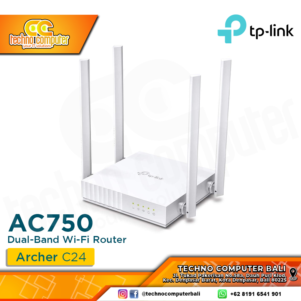 ROUTER TP-LINK Archer C24 AC750 Dual-Band Wireless Router
