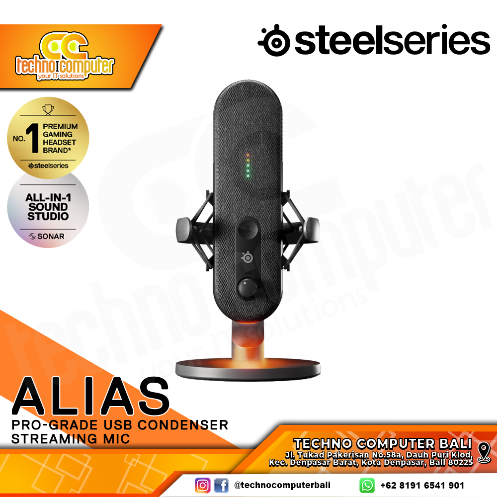 MICROPHONE STEELSERIES ALIAS - USB Condenser Microphone