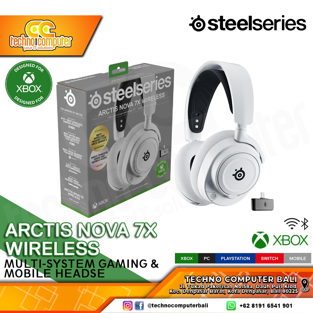 HEADSET STEELSERIES ARCTIS NOVA 7X for Xbox Wireless White - Gaming Headset