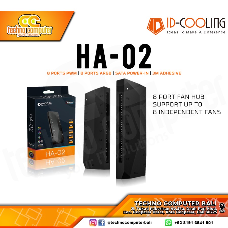 ID-COOLING HA-02 - ARGB Fan Hub 8 Ports PWM Port