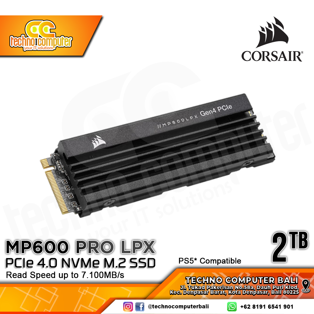SSD CORSAIR MP600 PRO LPX M.2 NVMe 2280 PCIe Gen4 x4 - 2TB