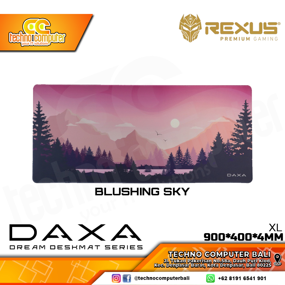 MOUSEPAD REXUS DAXA DREAM Series BLUSHING SKY DX-DM1 (900 x 400 x 4mm) - Gaming Mousepad