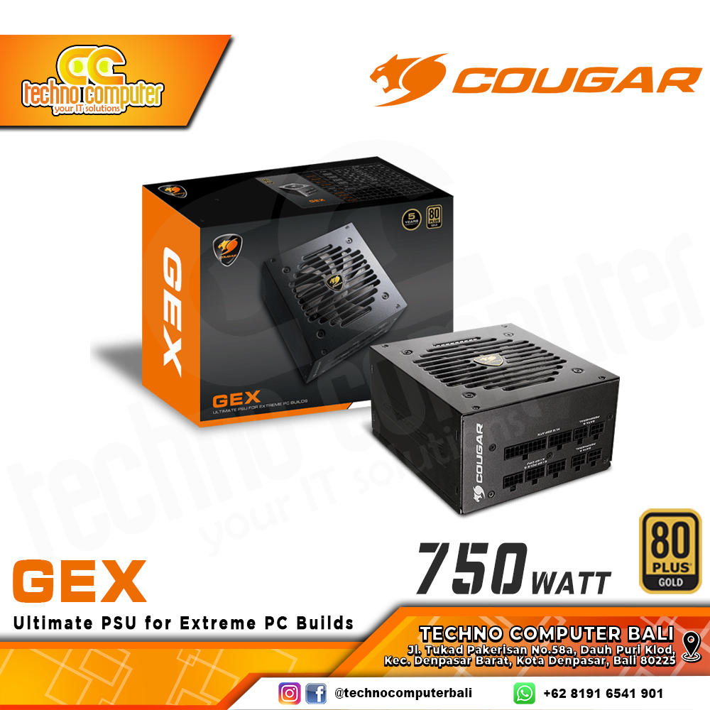 COUGAR GEX 750W 80+ Gold - Full Modular