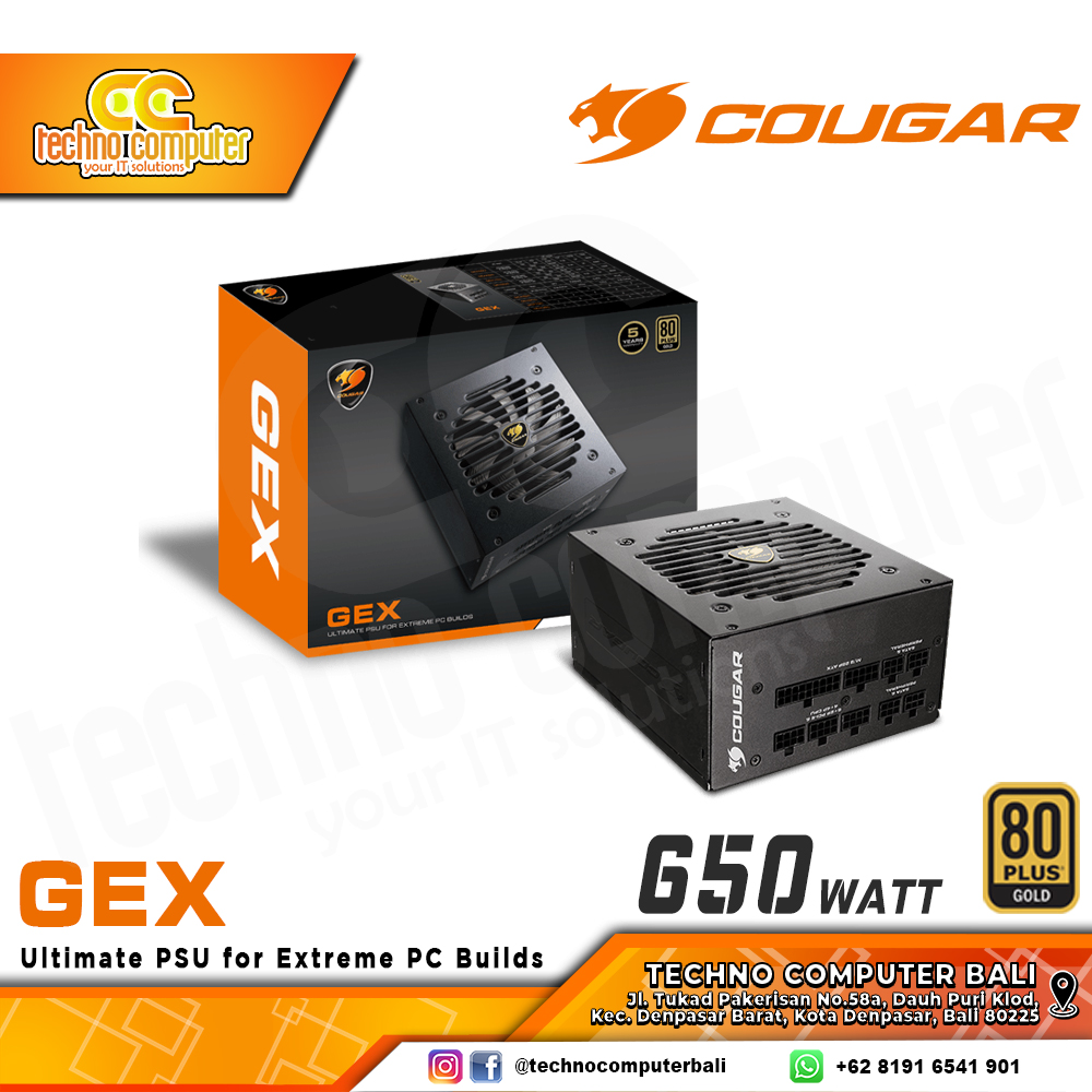 COUGAR GEX 650W 80+ Gold - Full Modular