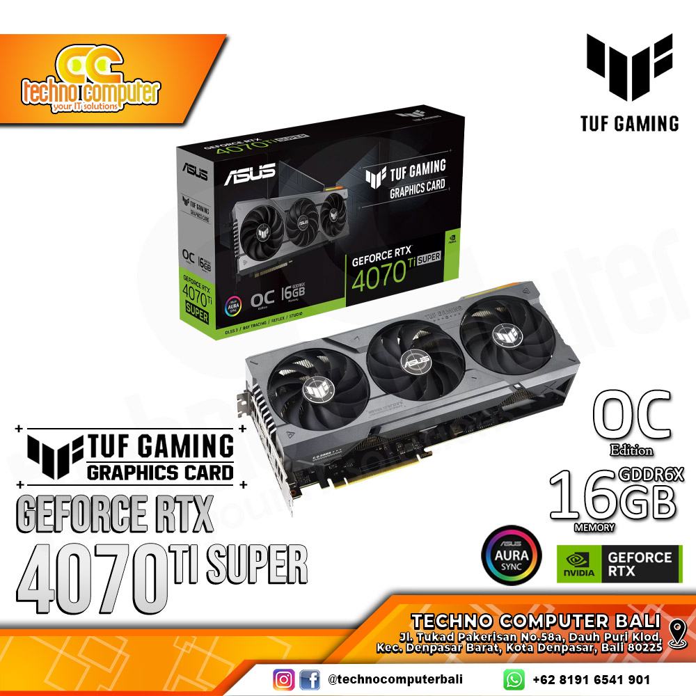 ASUS TUF GAMING NVIDIA GeForce RTX 4070 Ti SUPER OC Edition 16GB GDDR6X