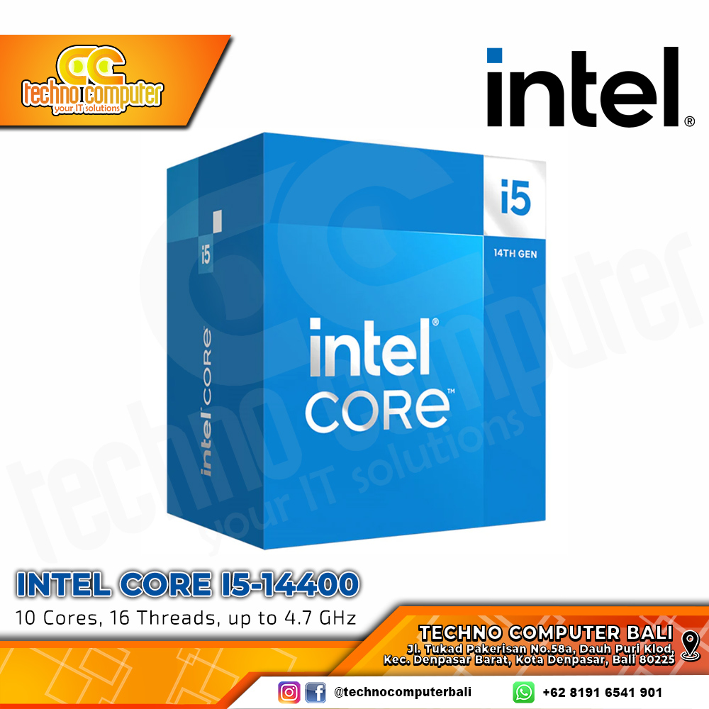 PROCESSOR INTEL CORE I5-14400 - 10 Cores 16 Threads Up to 4.70GHz - Socket LGA1700