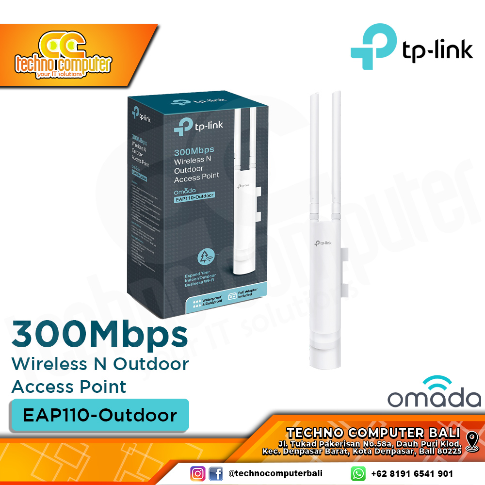 ACCESS POINT TP-LINK EAP110-OUTDOOR 300Mbps Wireless N Outdoor Access Point