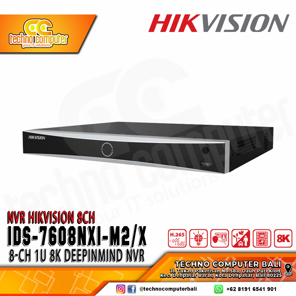 NVR HIKVISION 8CH iDS-7608NXI-M2/X