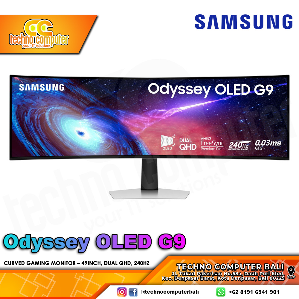 SAMSUNG ODYSSEY OLED G9 G93SC Curved Gaming Monitor - 49 inch, Dual QHD (5120 x 1440), OLED, 240Hz, 