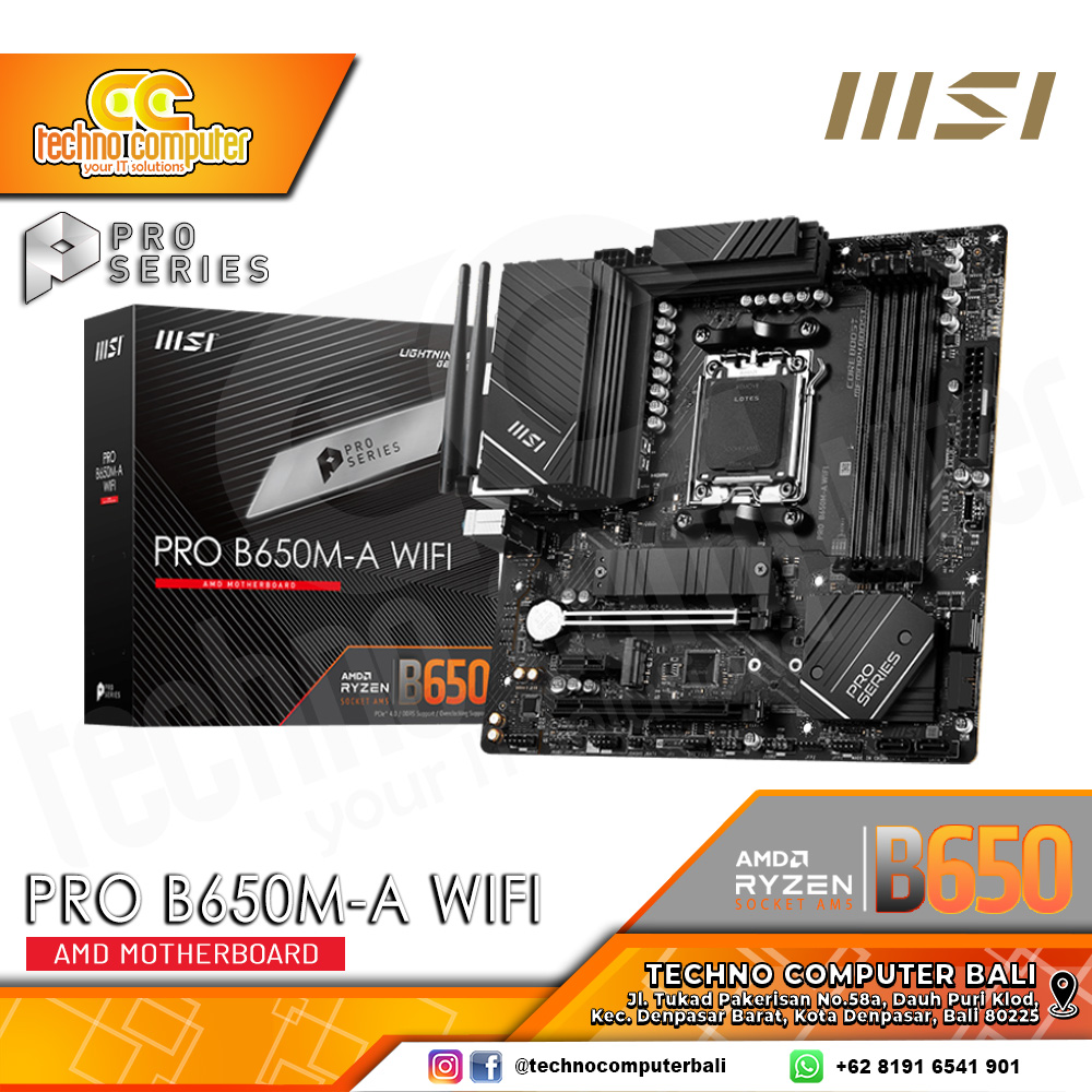 MSI PRO B650M-A WIFI - mATX, AM5, B650, DDR5