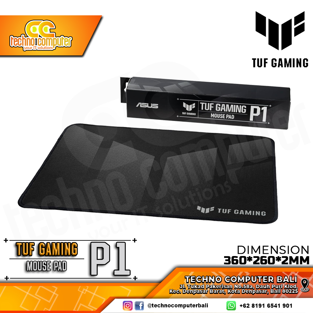 MOUSEPAD TUF GAMING P1 (360 x 260 mm) - Gaming Mousepad