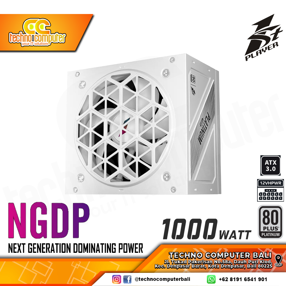 1ST PLAYER NGDP ATX 3.0 1000W 80+ Platinum - Full Modular