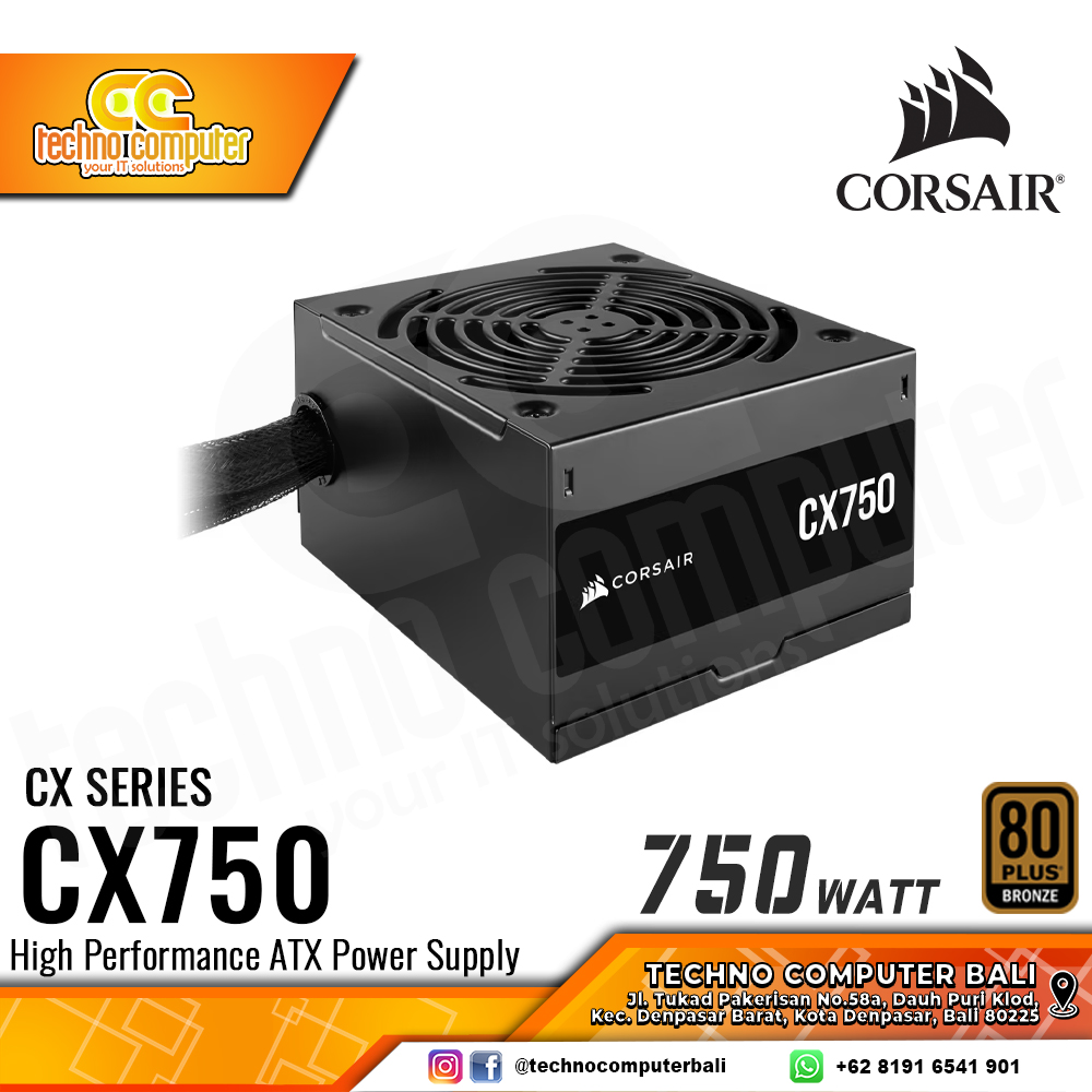 CORSAIR CX750 750Watt 80+ Bronze - Non Modular