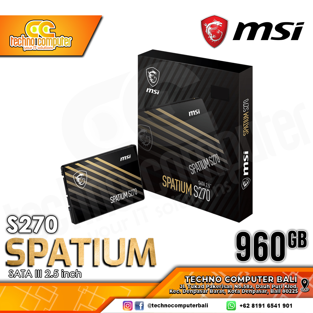 SSD MSI SPATIUM S270 SATA III 2.5 inch - 960GB