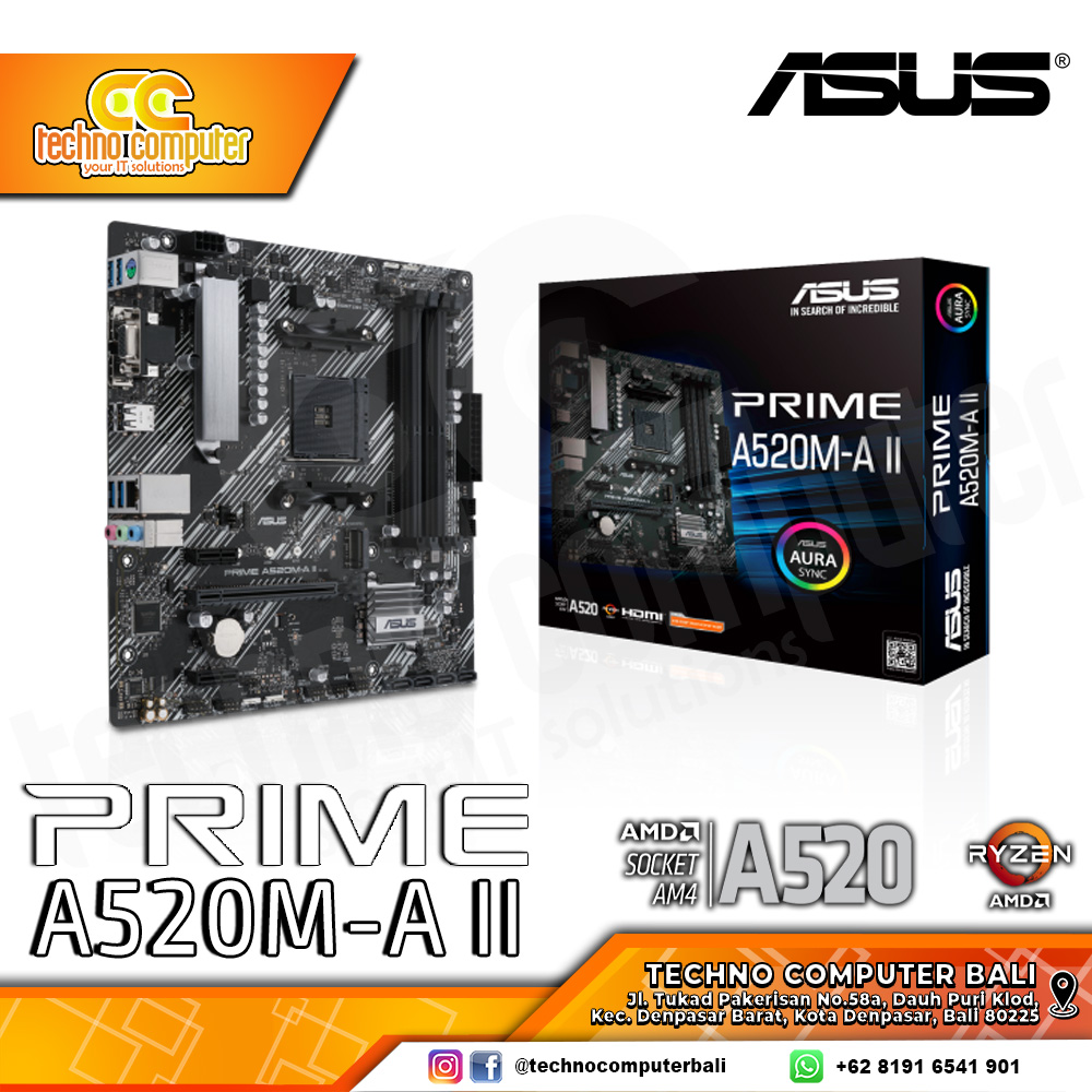 ASUS PRIME A520M-A II - mATX, AM4, A520, DDR4