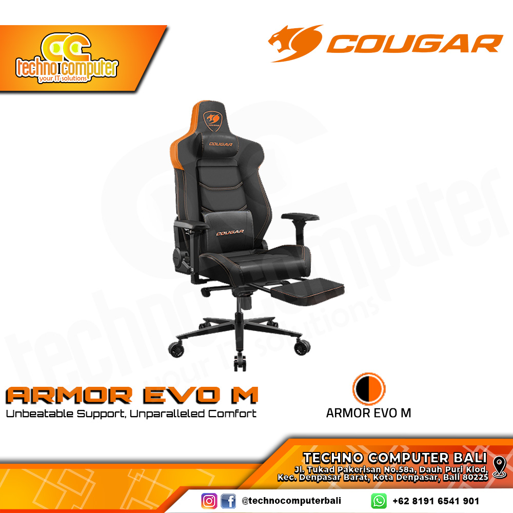 KURSI GAMING COUGAR ARMOR EVO M GAMING CHAIR 4D Armrest - ARMOR EVO M