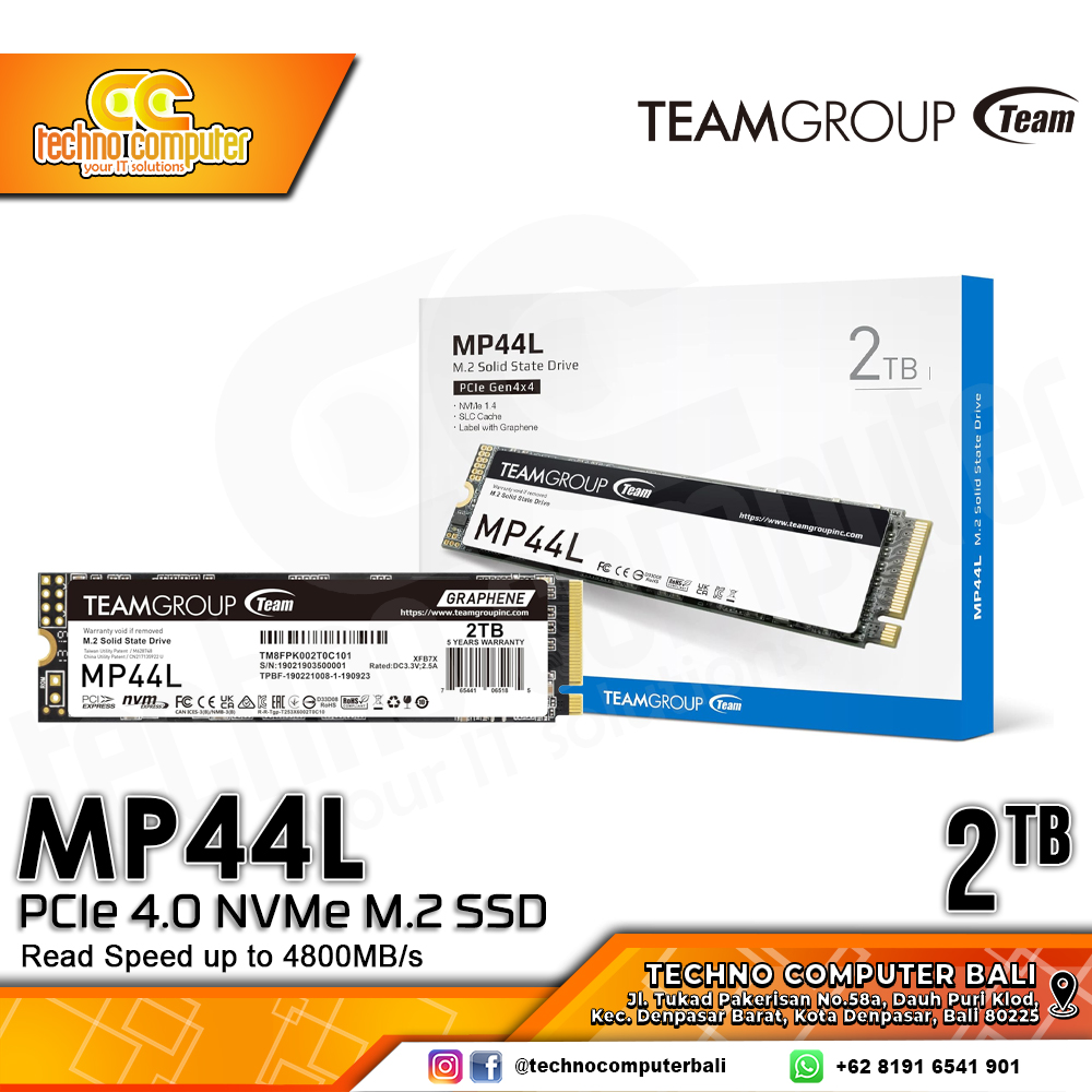 SSD TEAM MP44L M.2 NVMe 2280 PCIe Gen4 x4 - 2TB