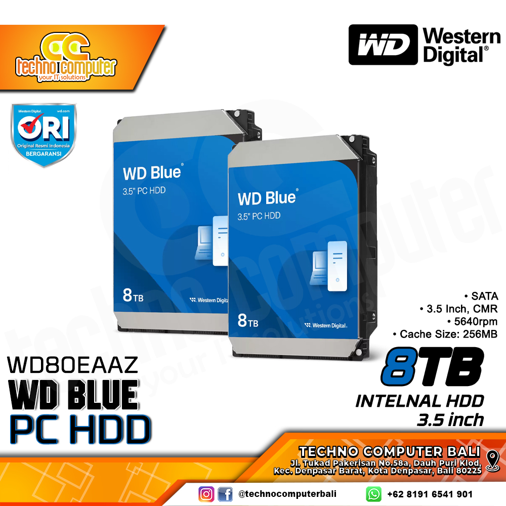 HDD INTERNAL PC 3.5 inch WD BLUE 8TB