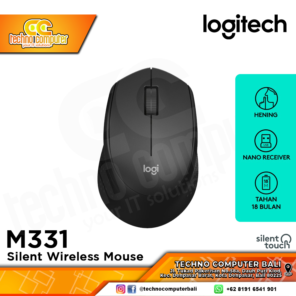 LOGITECH M331 Silent Wireless - Office Mouse Wireless