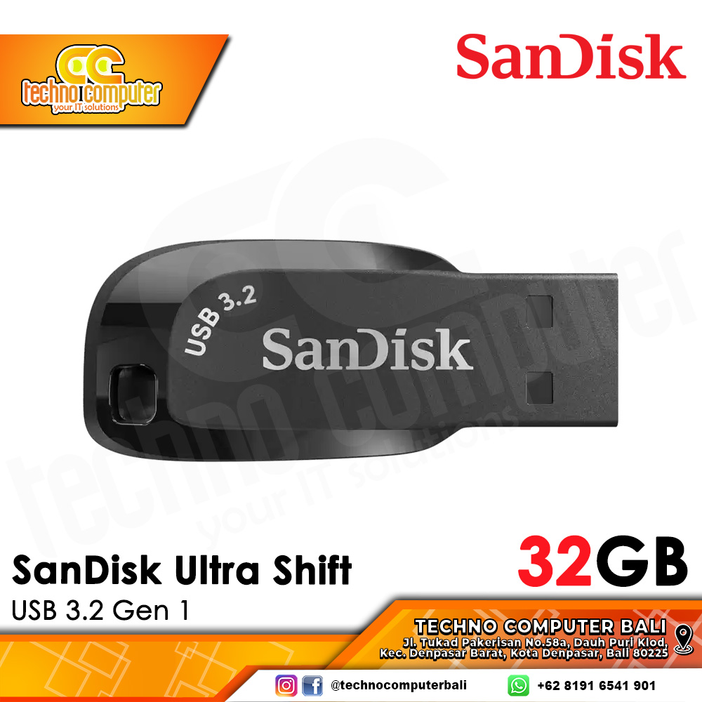 FLASHDISK SANDISK 32GB Ultra Shift USB 3.2 Gen 1