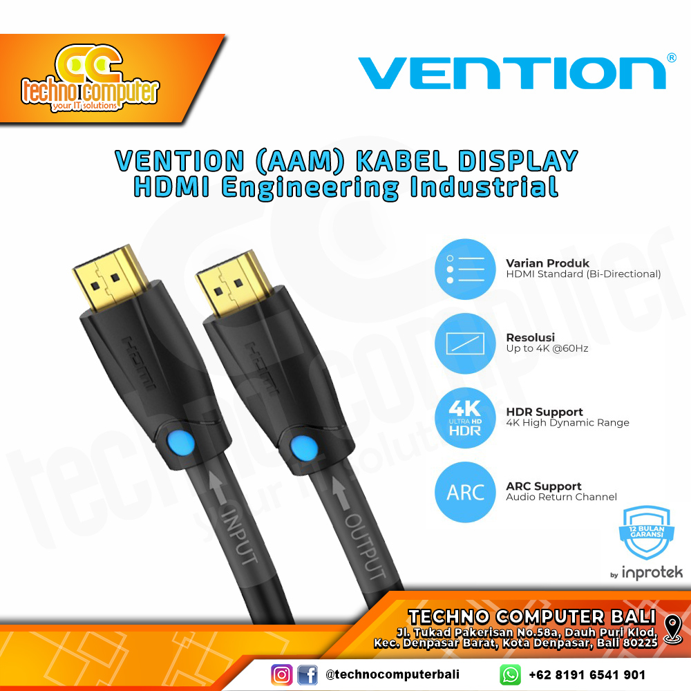 VENTION KABEL HDMI Male to Male Engineering Industrial - AAM 5M